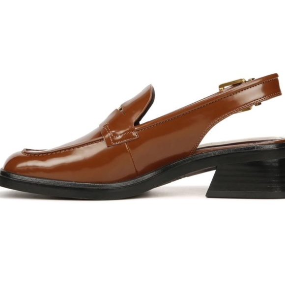 Franco Sarto Womens Giada Slingback Loafer Heel Tobacco Brown - Picture 5 of 5